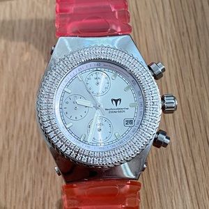 TechnoMarine Chronograph Diamond Bezel Watch